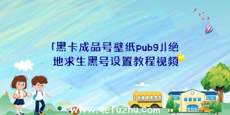 「黑卡成品号壁纸pubg」|绝地求生黑号设置教程视频